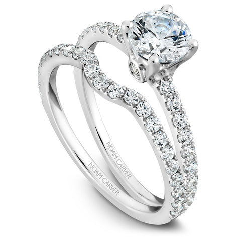 Noam Carver White Gold Diamond Engagement Ring Setting (0.34 CTW)