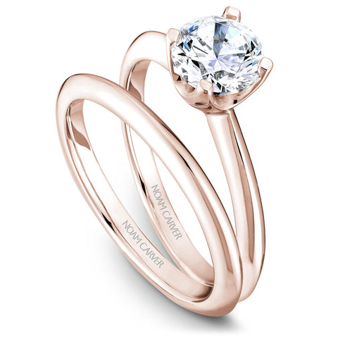 Noam Carver Rose Gold Engagement Ring Setting