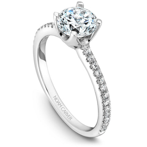 Noam Carver White Gold Diamond Engagement Ring (0.16 CTW)