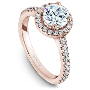 Noam Carver Rose Gold Diamond Engagement Ring with Halo (0.42 CTW)