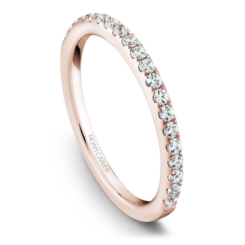 Noam Carver Rose Gold Diamond Engagement Ring Setting with Halo (0.42 CTW)