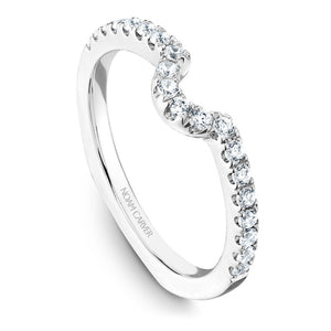 Noam Carver White Gold Diamond Engagement Ring with Oval Center Stone and Halo (0.57 CTW)