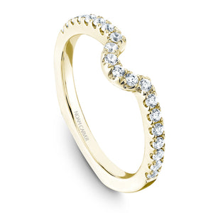 Noam Carver Yellow Gold Diamond Engagement Ring with Oval Center Stone and Halo (0.57 CTW)