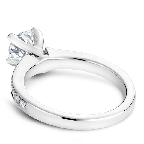 Noam Carver White Gold Channel Set Engagement Ring Setting (0.22 CTW)