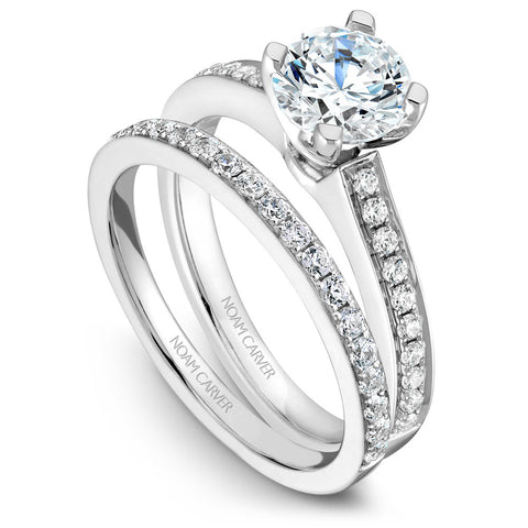 Noam Carver White Gold Channel Set Engagement Ring (0.22 CTW)