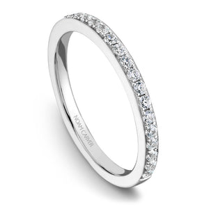 Noam Carver White Gold Diamond Euro Shank Engagement Ring Setting with Diamond Accents (0.28 CTW)