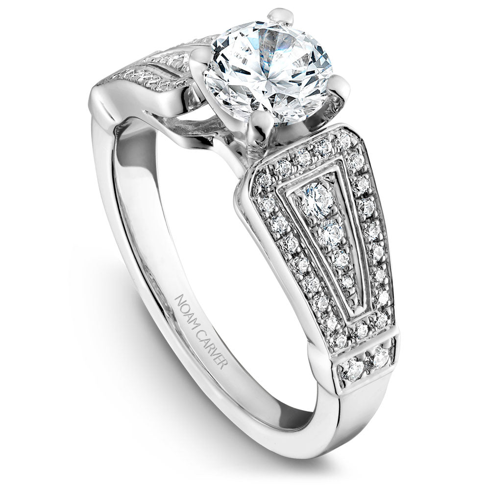 Noam Carver White Gold Vintage Diamond Engagement Ring (0.31 CTW)