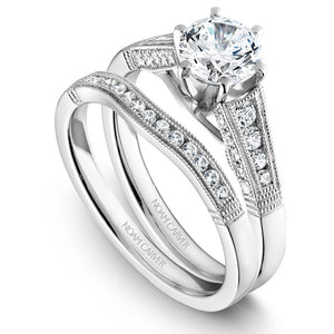 Noam Carver White Gold Vintage Diamond Engagement Ring Setting (0.32 CTW)