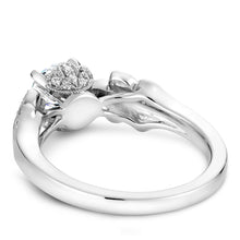 Load image into Gallery viewer, Noam Carver White Gold Engagement Ring wwith Milgrain Floral Shank (0.24 CTW)
