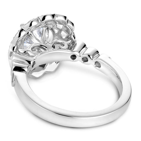 Noam Carver White Gold Diamond Engagement Ring Setting with Woven Halo (0.24 CTW)