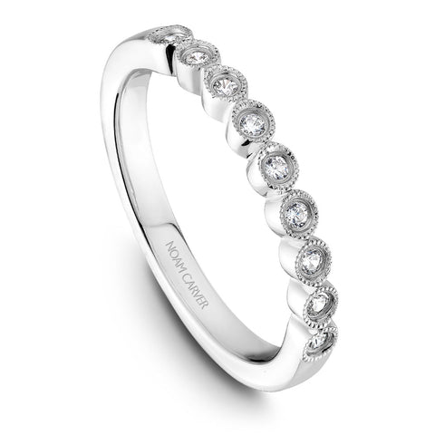 Noam Carver White Gold Diamond Engagement Ring Setting with Woven Halo (0.24 CTW)