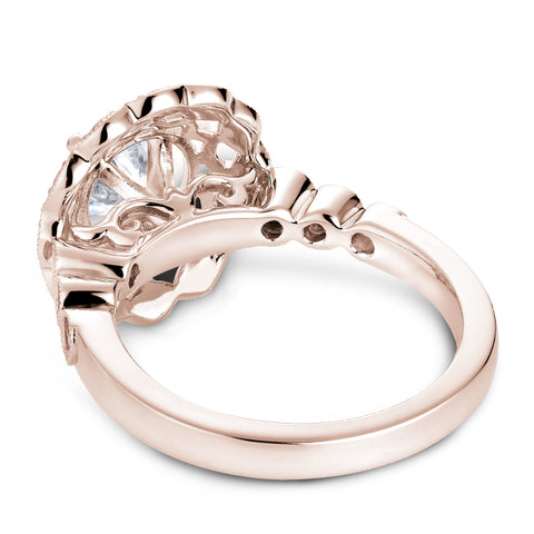 Noam Carver Rose Gold Diamond Engagement Ring Setting with Woven Halo (0.24 CTW)