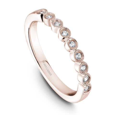 Noam Carver Rose Gold Diamond Engagement Ring Setting with Woven Halo (0.24 CTW)