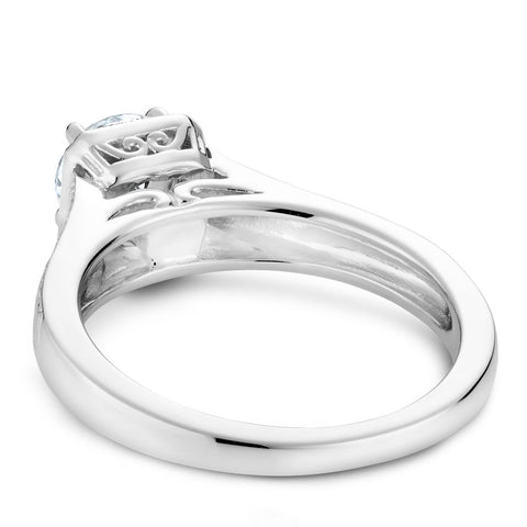Noam Carver White Gold Carved Edge Engagement Ring
