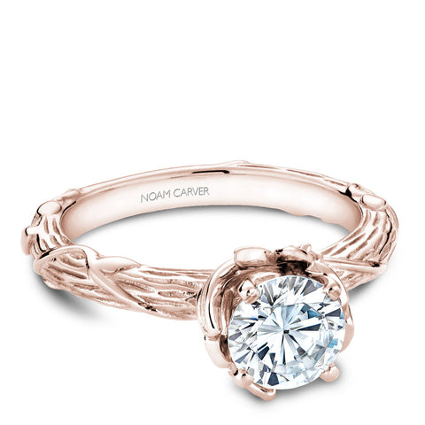 Noam Carver Rose Gold Engagement Ring Setting with Woven Gold (0.04 CTW)