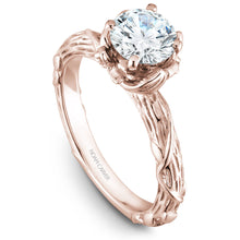 Load image into Gallery viewer, Noam Carver Rose Gold Engagement Ring with Woven Gold (0.04 CTW)