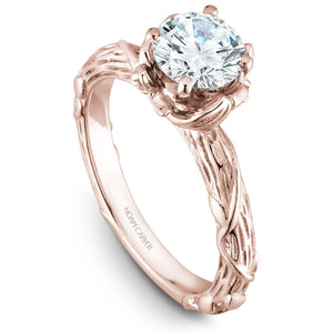 Noam Carver Rose Gold Engagement Ring with Woven Gold (0.04 CTW)