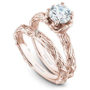 Noam Carver Rose Gold Engagement Ring with Woven Gold (0.04 CTW)