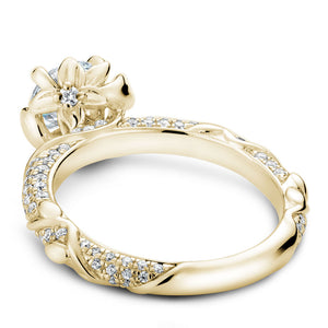 Noam Carver Yellow Gold Engagement Ring Setting with Woven Gold and Diamonds (0.50 CTW)