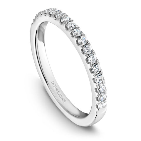 Noam Carver White Gold Diamond Engagement Ring Setting with Halo (0.33 CTW)