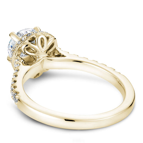 Noam Carver Yellow Gold Diamond Engagement Ring Setting with Halo (0.33 CTW)