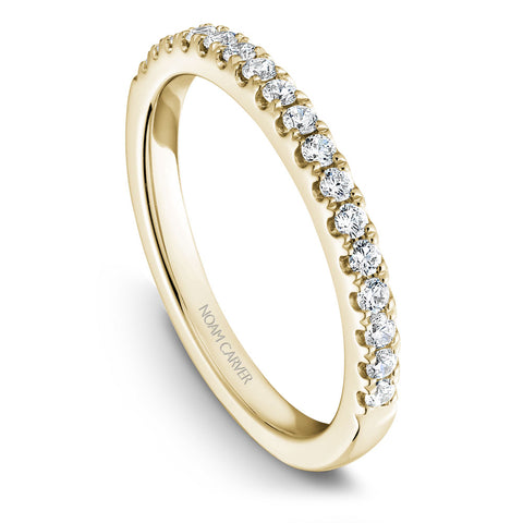 Noam Carver Yellow Gold Diamond Engagement Ring Setting with Halo (0.33 CTW)