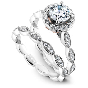 Noam Carver White Gold Halo Diamond Engagement Ring (0.27 CTW)
