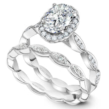 Load image into Gallery viewer, Noam Carver White Gold Oval Diamond Halo Engagement Ring (0.29 CTW)