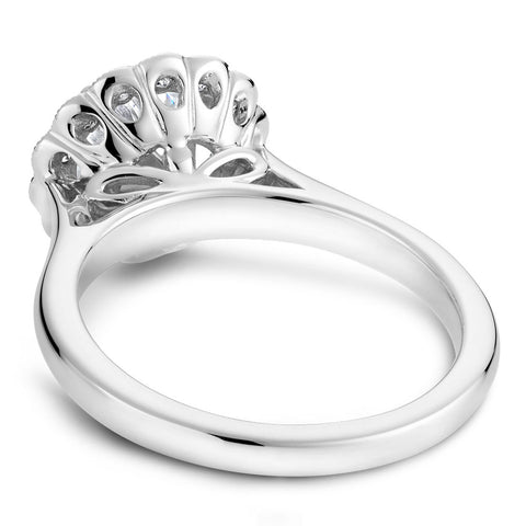 Noam Carver White Gold Floral Halo Engagement Ring Setting (0.37 CTW)