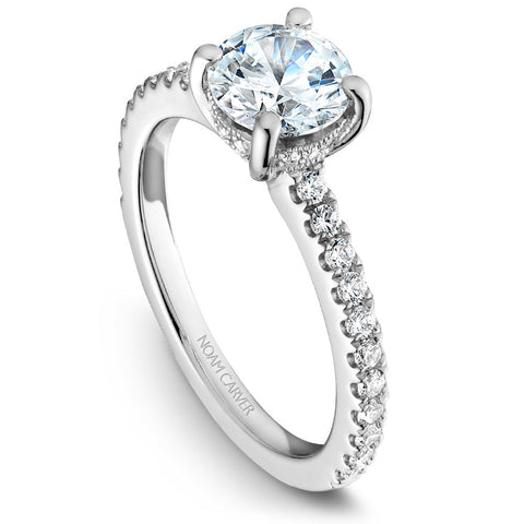 Noam Carver White Gold Diamond Engagement Ring Setting (0.39 CTW)