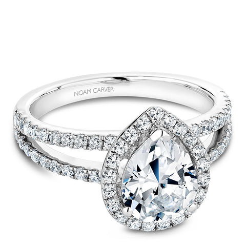 Noam Carver White Gold Split Shank Engagement Ring Setting  (0.63 CTW)