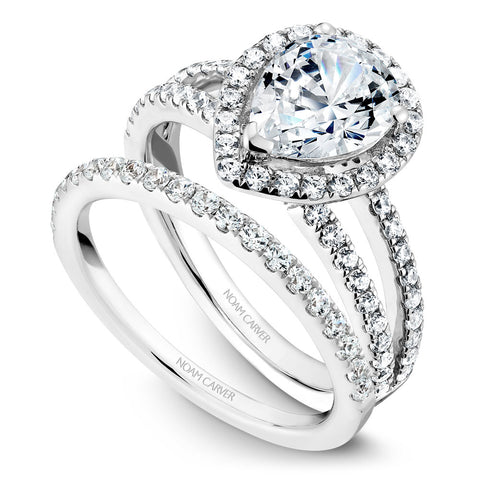 Noam Carver White Gold Split Shank Engagement Ring Setting  (0.63 CTW)