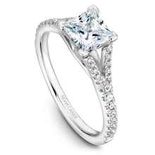 Load image into Gallery viewer, Noam Carver White Gold Split Shank Diamond Engagement Ring with Princess Cut (0.28 CTW)