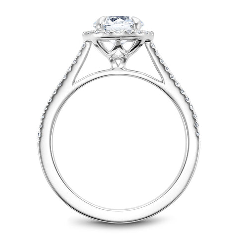 Noam Carver White Gold Diamond Engagement Ring Setting with Halo (0.22 CTW)