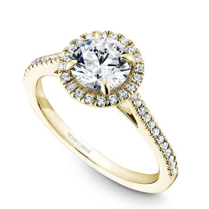 Noam Carver Yellow Gold Diamond Engagement Ring with Halo (0.22 CTW)