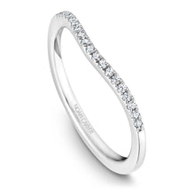 Load image into Gallery viewer, Noam Carver White Gold Split Shank Diamond Engagement Ring with Princess Halo (0.37 CTW)