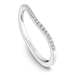 Noam Carver White Gold Split Shank Diamond Engagement Ring with Princess Halo (0.37 CTW)