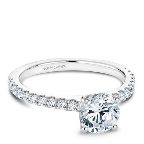 Noam Carver White Gold Diamond Engagement Ring Setting (0.31 CTW)