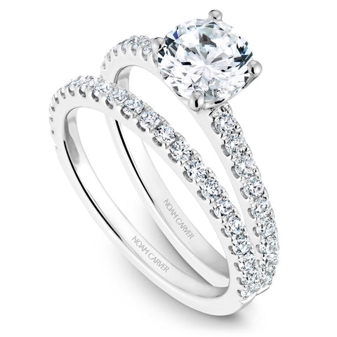 Noam Carver White Gold Diamond Engagement Ring (0.31 CTW)