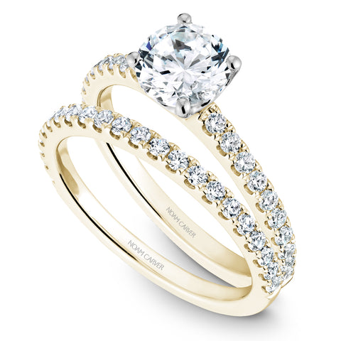 Noam Carver White Gold Diamond Engagement Ring Setting (0.31 CTW)