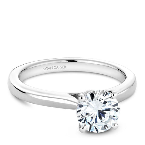 Noam Carver White Gold Solitaire Engagement Ring Setting (0.02 CTW)