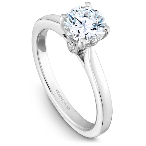 Noam Carver White Gold Solitaire Engagement Ring Setting (0.02 CTW)