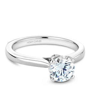 Noam Carver White Gold Solitaire Engagement Ring Setting (0.04 CTW)