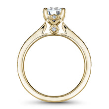 Load image into Gallery viewer, Noam Carver Yellow Gold Carved Edge Engagement Ring (0.04 CTW)