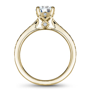 Noam Carver Yellow Gold Carved Edge Engagement Ring (0.04 CTW)