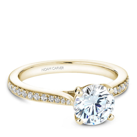 Noam Carver Yellow Gold Diamond Engagement Ring Setting (0.20 CTW)