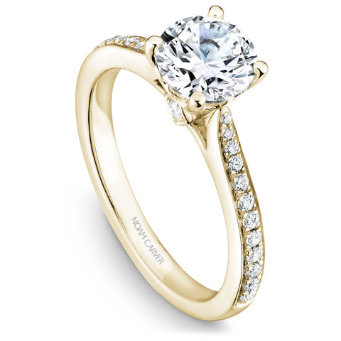 Noam Carver Yellow Gold Diamond Engagement Ring Setting (0.20 CTW)