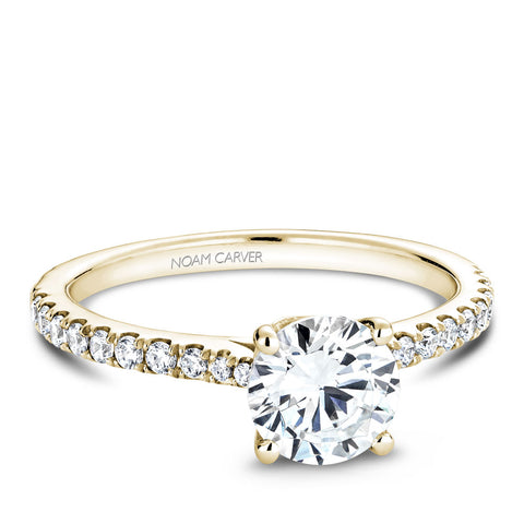 Noam Carver Yellow Gold Diamond Engagement Ring Setting (0.27 CTW)