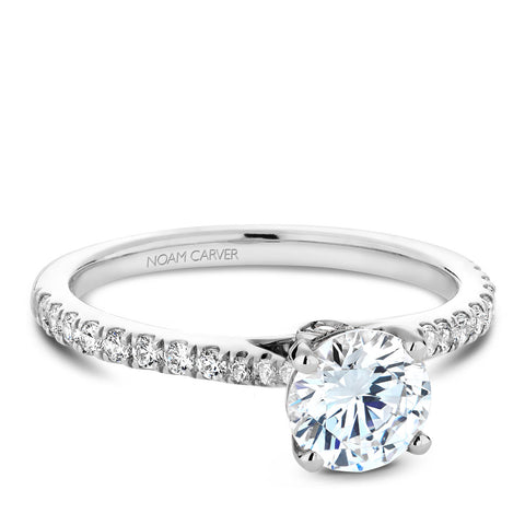 Noam Carver White Gold Diamond Engagement Ring Setting (0.29 CTW)