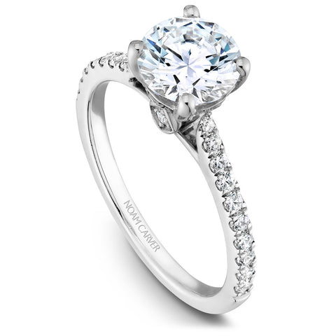 Noam Carver White Gold Diamond Engagement Ring Setting (0.29 CTW)